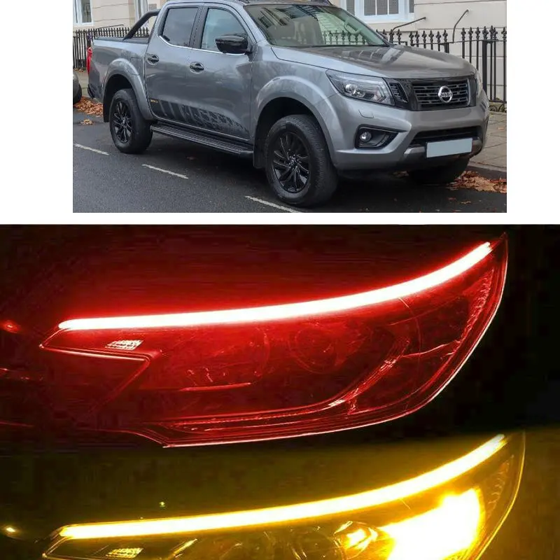 

30cm 45cm 60cm Startup Scan Flow turn signal Light For Nissan Navara Isuzu D-Max SsangYong Musso Mitsubishi L200 Ram 1500 2500