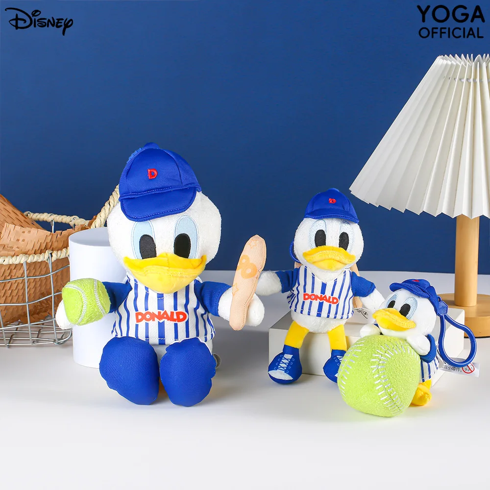 In Stock Disney Donald Duck Baseball Series Shoulder Bag Plush Doll Pendant Cute Cartoon Duck Decorate Collect Small Toy Gifts