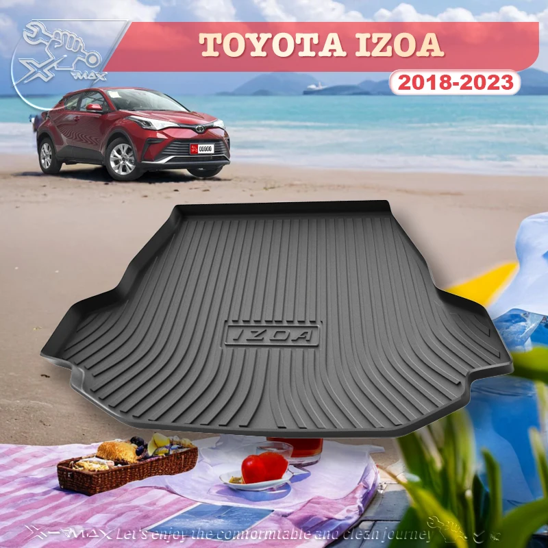 

For TOYOTA IZOA 2018-2023 Custom Fit Car Trunk Mat All Season Black Cargo Mat 3D Shaped Laser Measured Trunk Liners