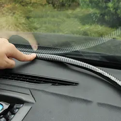 1.6M Universal Rubber Auto Dashboard Dust Proof Seal Sealing Strip Stickers Carbon Fiber Filling Sealing Strip Car Dashboard Gap