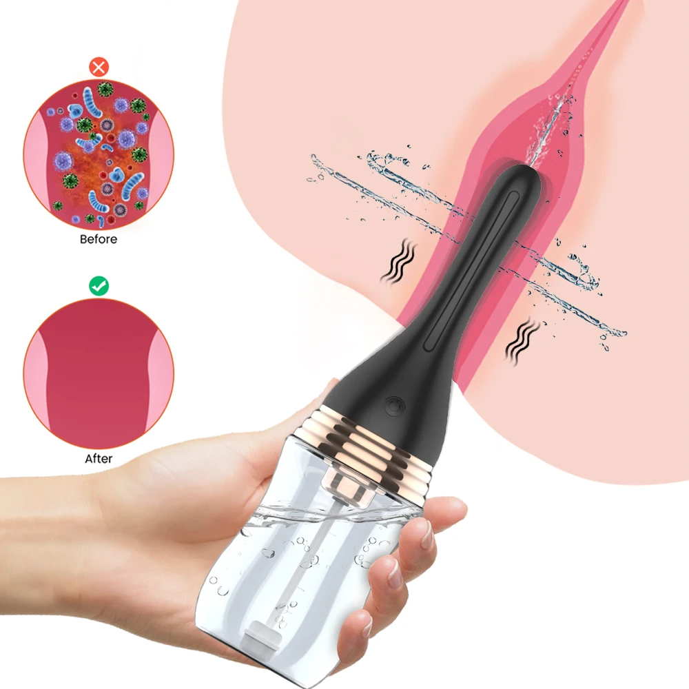 3 Speeds Electric Enema Cleaning Container for Men Women Vagina & Anal Cleaner Medical Rubber Anus Shower Health Washing Tool