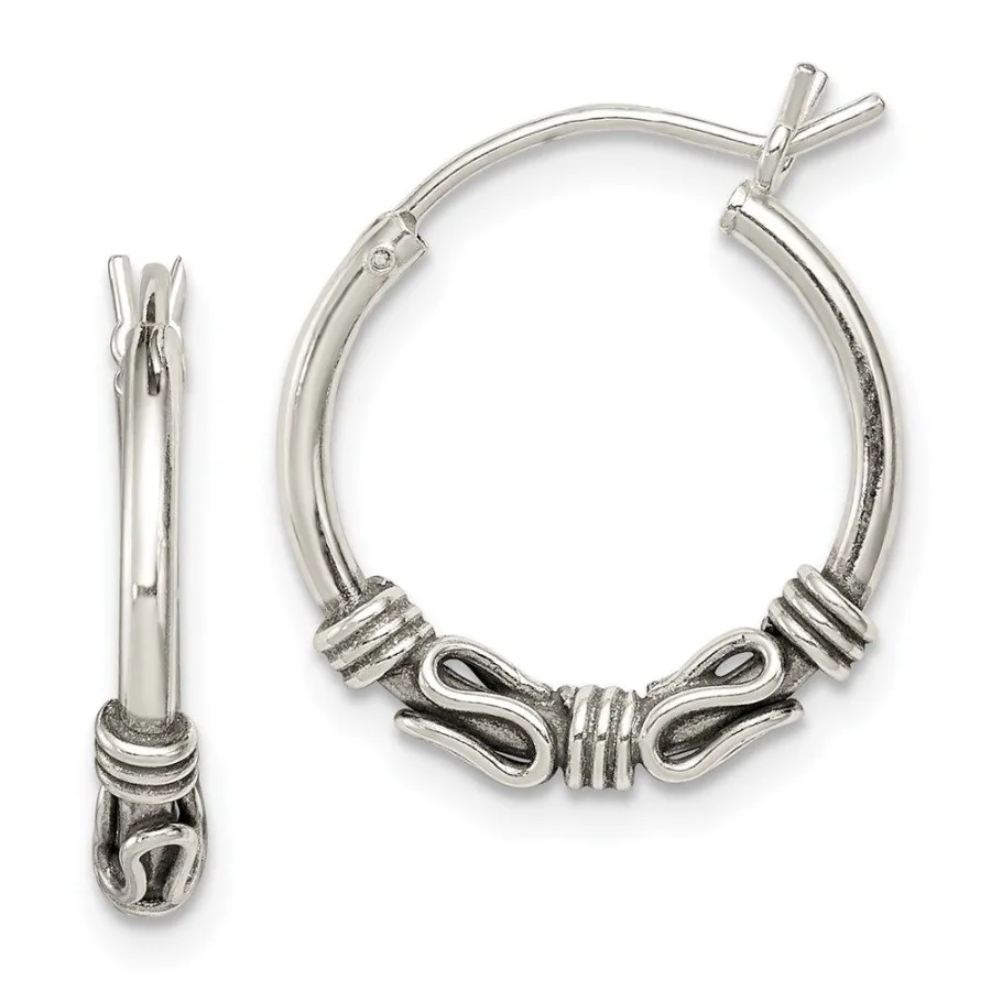 

Серьги-кольца из стерлингового серебра под старину