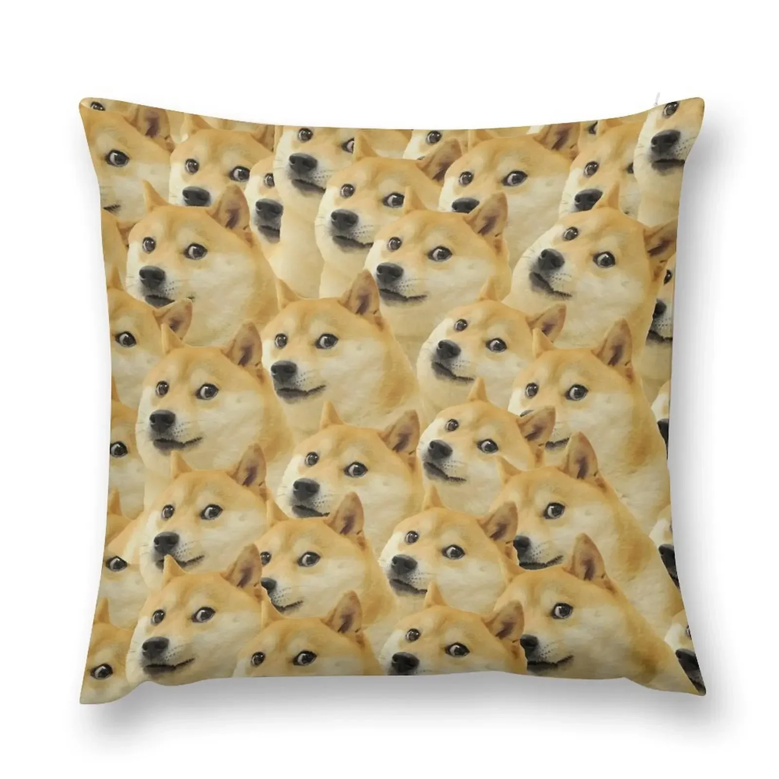 Doge WOW Pattern Shiba Inu Doggo dog meme montage HD High Quality Online Store Throw Pillow pillow pillowcase pillow