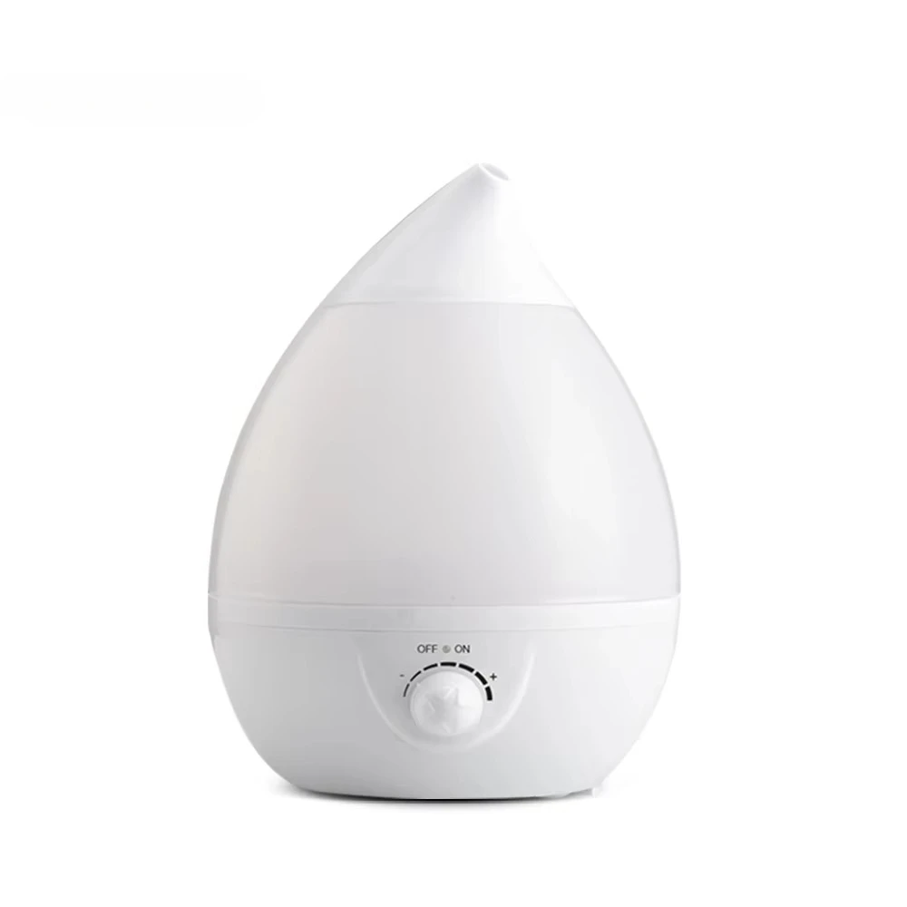 2.6L Water‑Drop Shaped Air Humidifier,7‑Color Changing LED Light Knob Adjustable Mist Humidifier