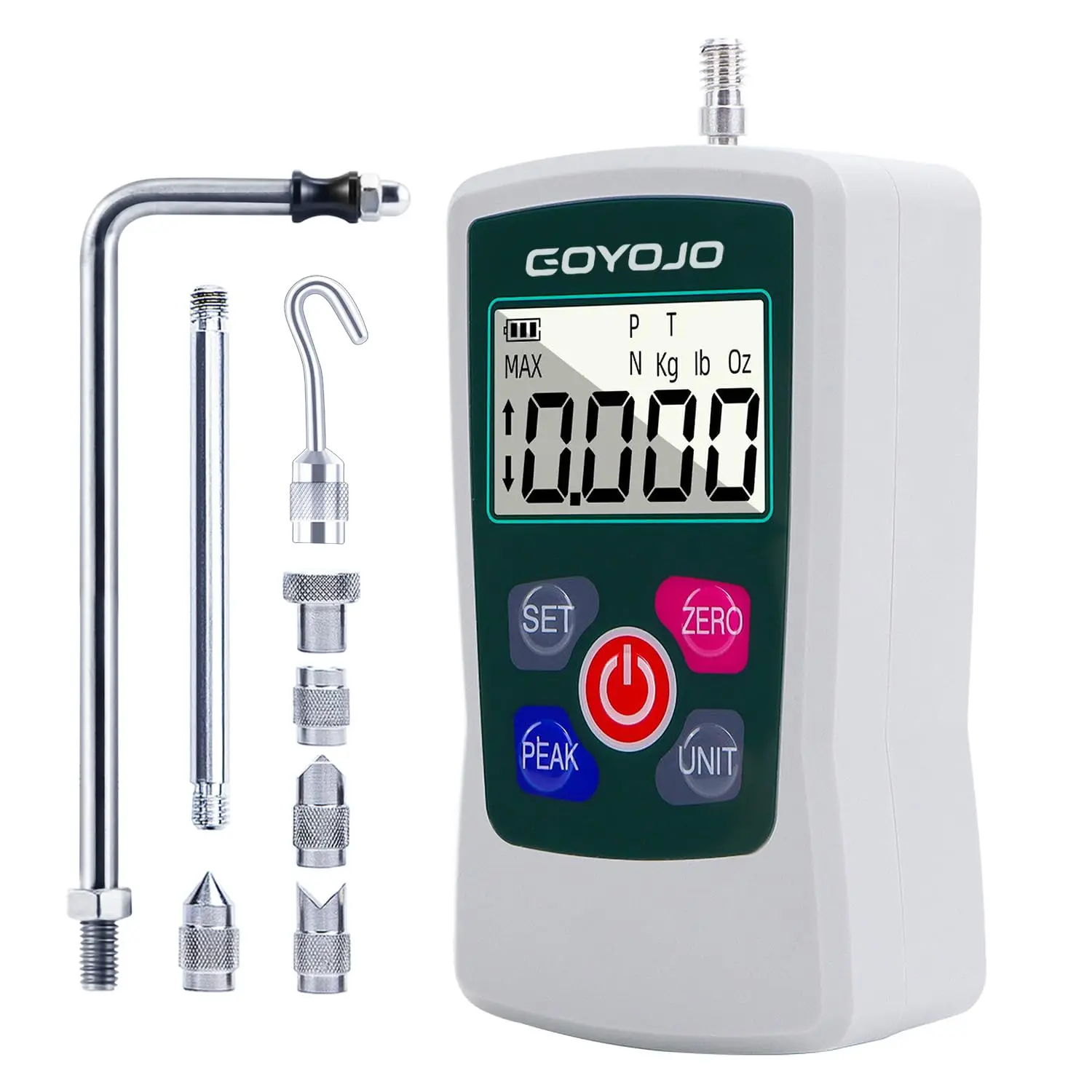 

500N Digital Force Gauge for Tension & Compression Testing with Real-Time/Peak Modes, Multi-Unit (N, kg, lb, oz)