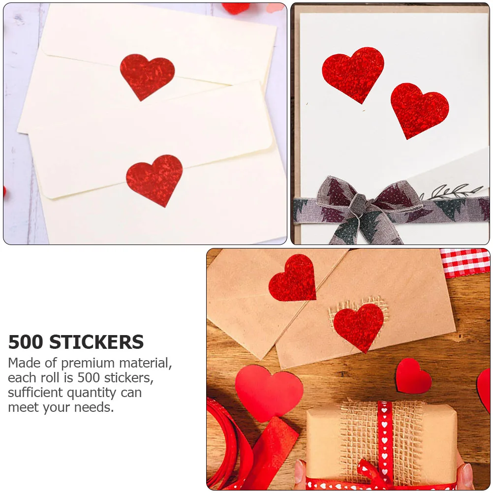 

Envelope Love Stickers for Heart Wall Paper Red Glitter Valentine's Day Supplies