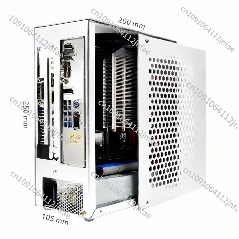 هيكل صغير لألعاب الكمبيوتر S3 ITX من الألومنيوم سعة 5 لتر مع مقبض يدعم rtx3060/13600 كمبيوتر مدمج A4 #1