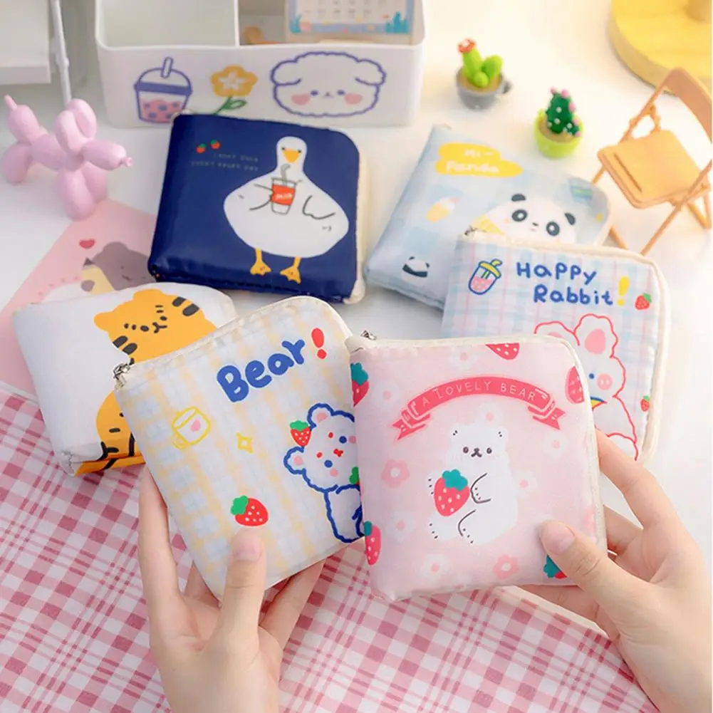 

Cosmetic Sanitary Napkin Bag Cartoon Tampon Storage Bag Coin Purse Makeup Bag Girls Tampon Holder Organizer Keys Lipstick Pouch