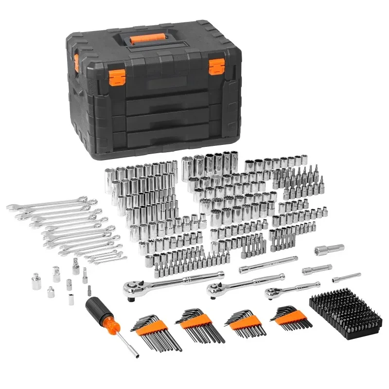 SucceBuy Mechanics Socket Set /4 / / Drive Deep Standard Sockets 4 Pcs SAE and Metric Mechanic Kit