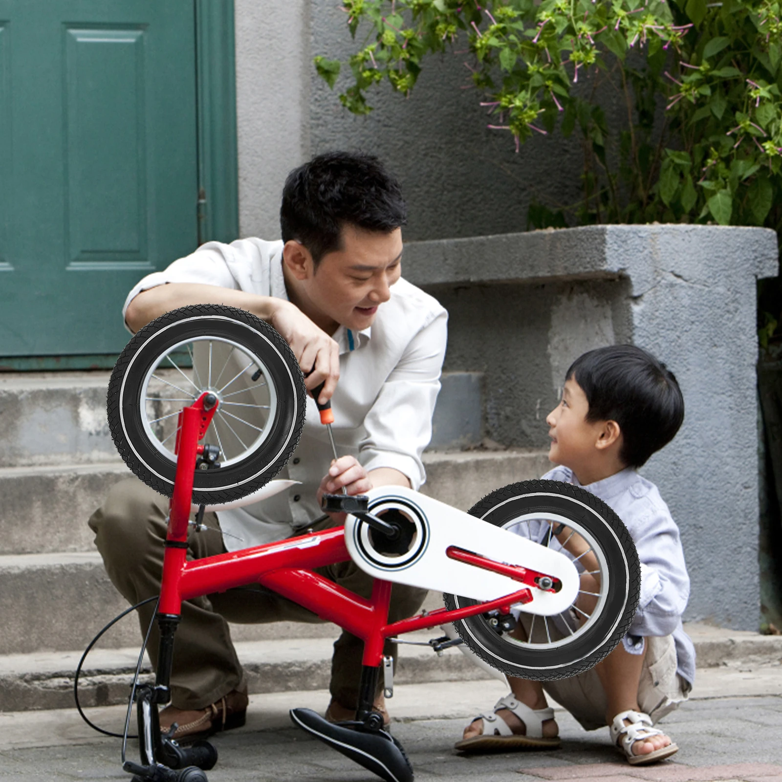 

Thickened 12X2.125 Kids Balance Bike Tire Rubber Outer Tire Anti-Slip Durable Easy Install For Racing Replacement Bikes Cycling