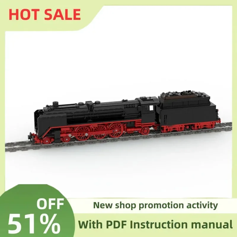 

New City Technical Train Tracks Railway Moc Steam Locomotive BR01 Model Custom Puzzle Diy Creative Ideas Kid Toy Birthday Gift