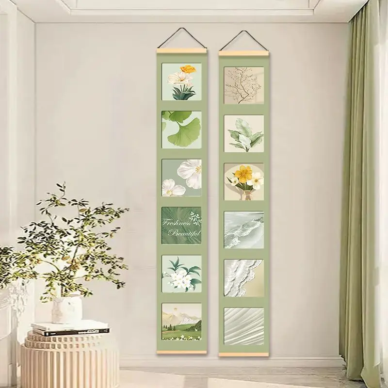 

Green Plants Tapestry Wall Hanging, Fresh Minimalist Fabric Art for Living Room Corridor Dining Bedroom Background House Decor