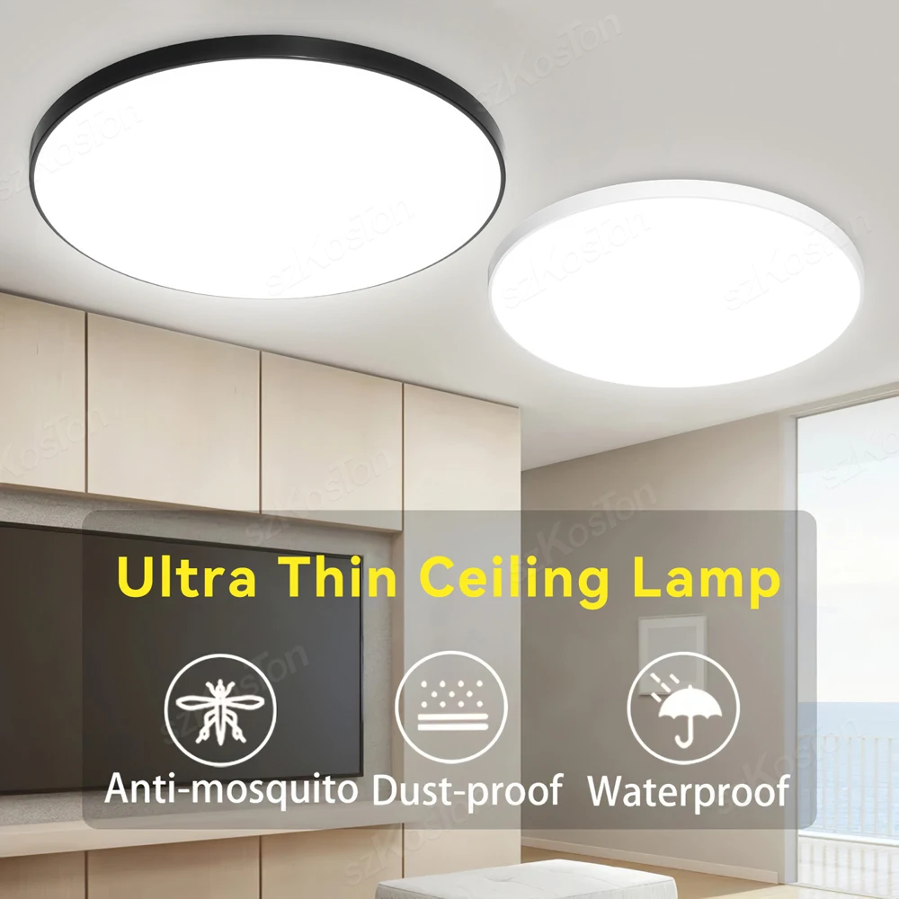 

Modern Ceiling Lamp 18W/30W/50W/72W Ultra Thin LED Lights Stylish Lustre Ceiling Light for Bedroom Kitchen Living Room Decor