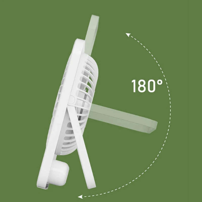 휴대용 데스크탑 선풍기 충전식, 긴 내구성, 초박형, 강력한 기류, 조용한 접이식 핸드헬드 데스크탑 선풍기