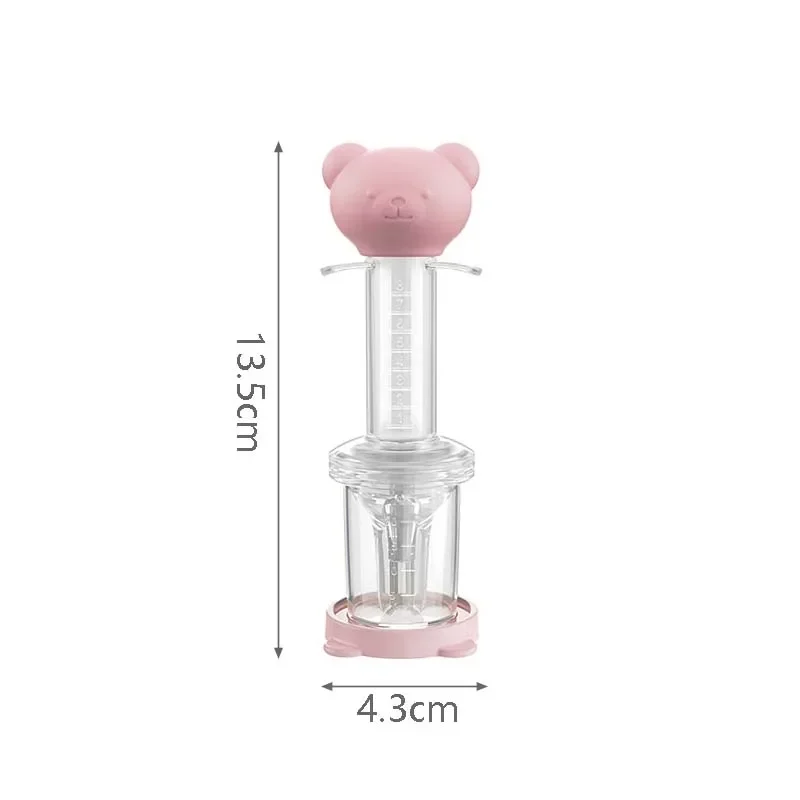 New Cute Bear Baby Medicine Feeder Infant Needle Feeder Squeeze Medicine Dropper Newborn Smart Medicine Dispenser Baby Stuff