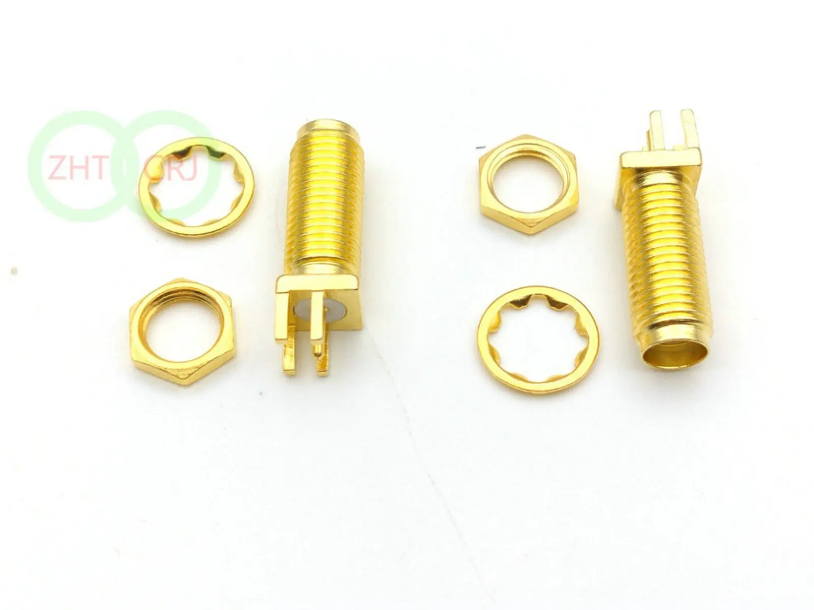 Imagem -04 - Sma Feminino Porca Bulkhead Solda Deck Pcb Clip Edge Mount Conector rf 17 mm 100 Pcs