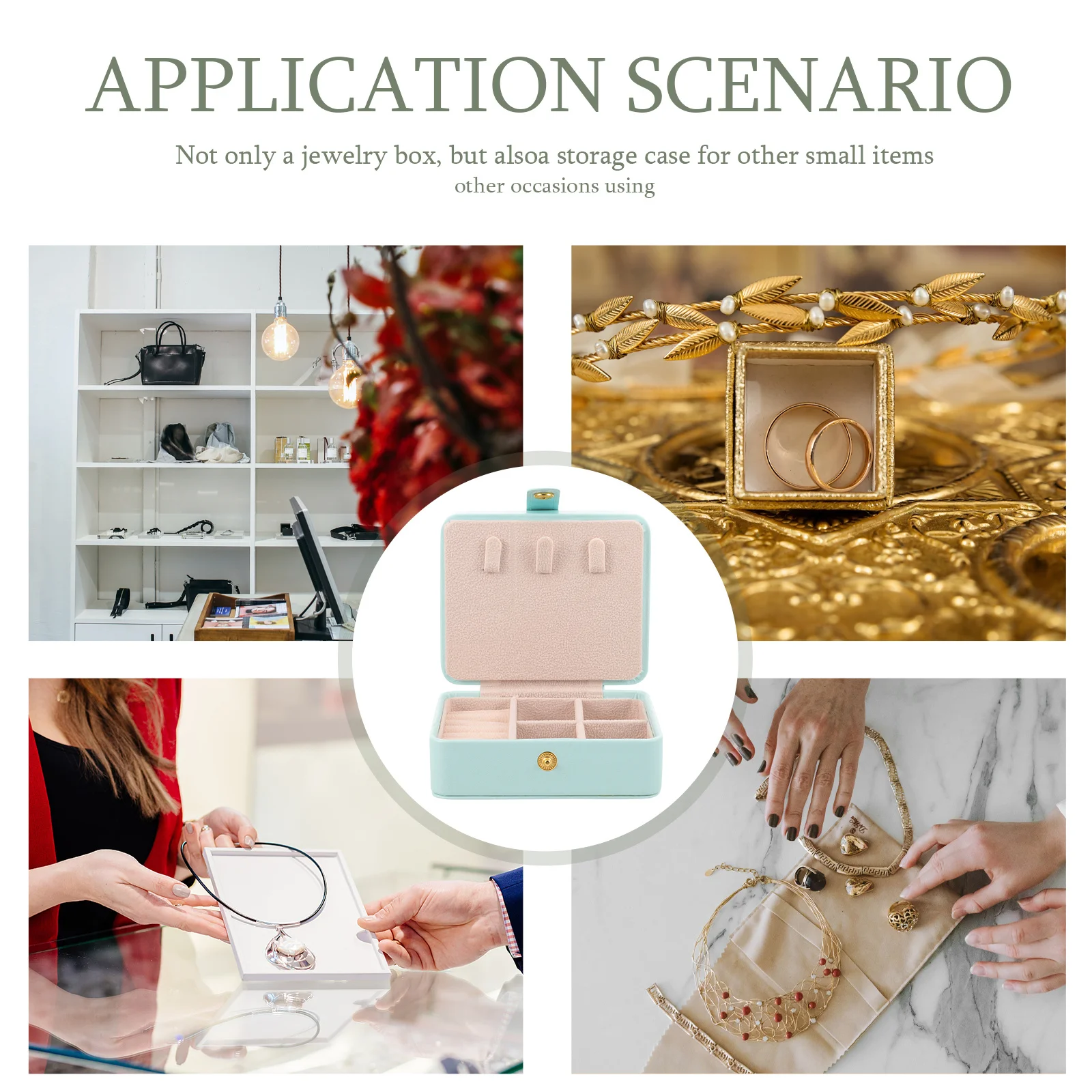 Jewelry Organizer Box Earrings Necklace Ring Holder Storage Case Multi-Function Gift for Her Jewelry Box