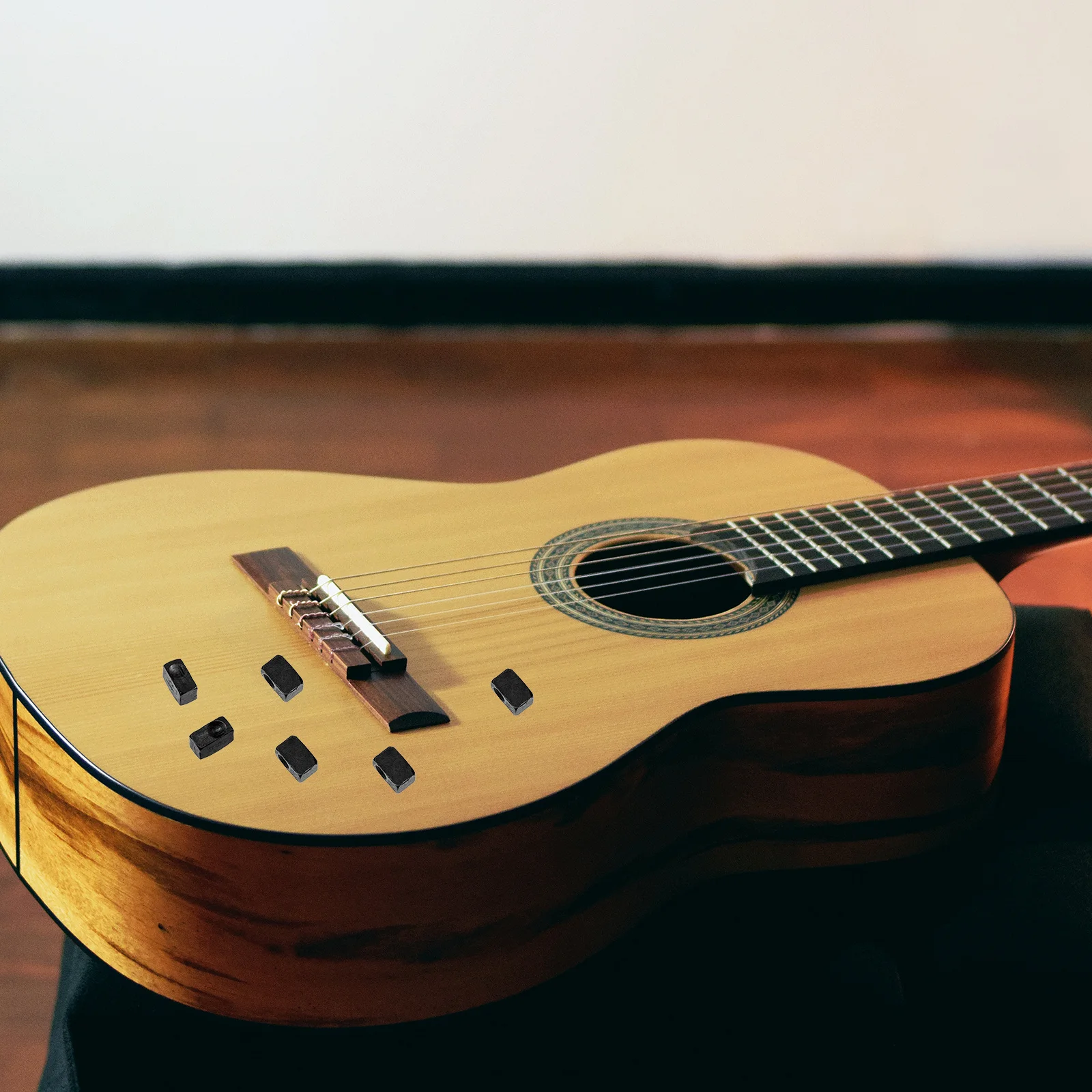 

6pcs Guitar Bridge Saddle Insert Blocks Metal Locking String Inserts For Tremolo Bridge Electric Guitar Repair Parts Accessories