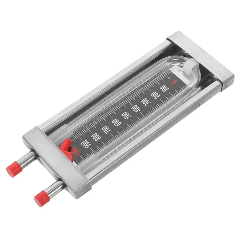 A84E-High Accuracy Stainless Steel U Tube Manometer Pressure Gauge Differential Meter Vacuum Tube Tester