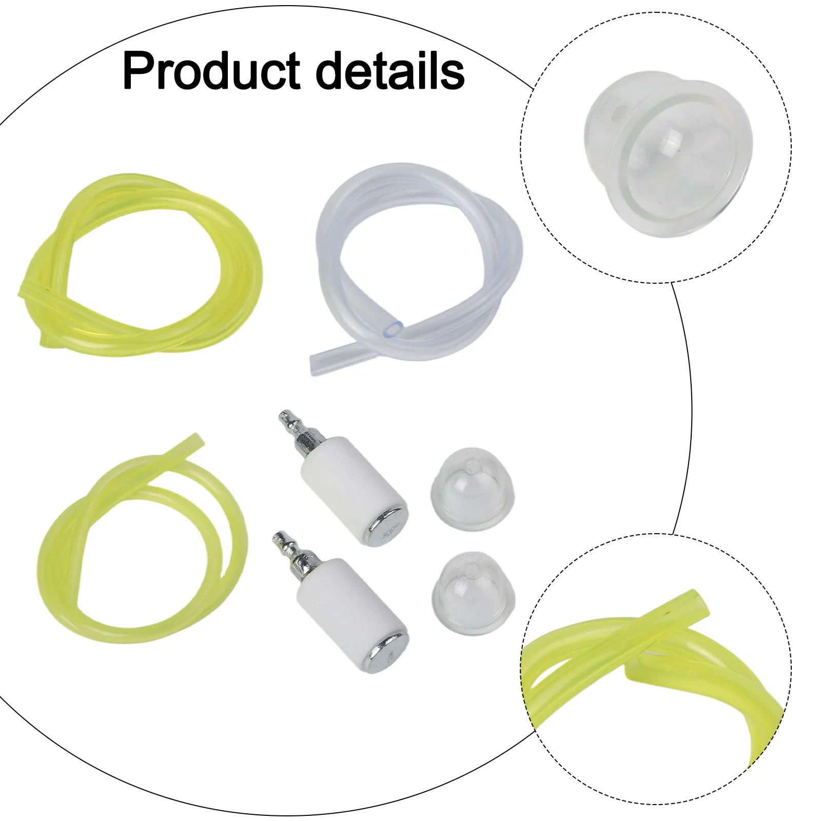 Fuel Line Pipe & Filter For Primer Bulb Kit For McCulloch Trimmer 210 240 241 250 Replacement Petrol Fuel Pipe Tube Hose Lines