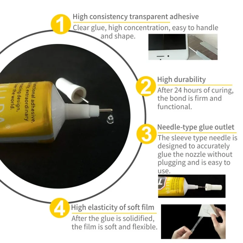 Zhnalida T8000 110ML Glue Cell Phone Rear Glass Screen Warped Repair Zhnalida T8000 Glue