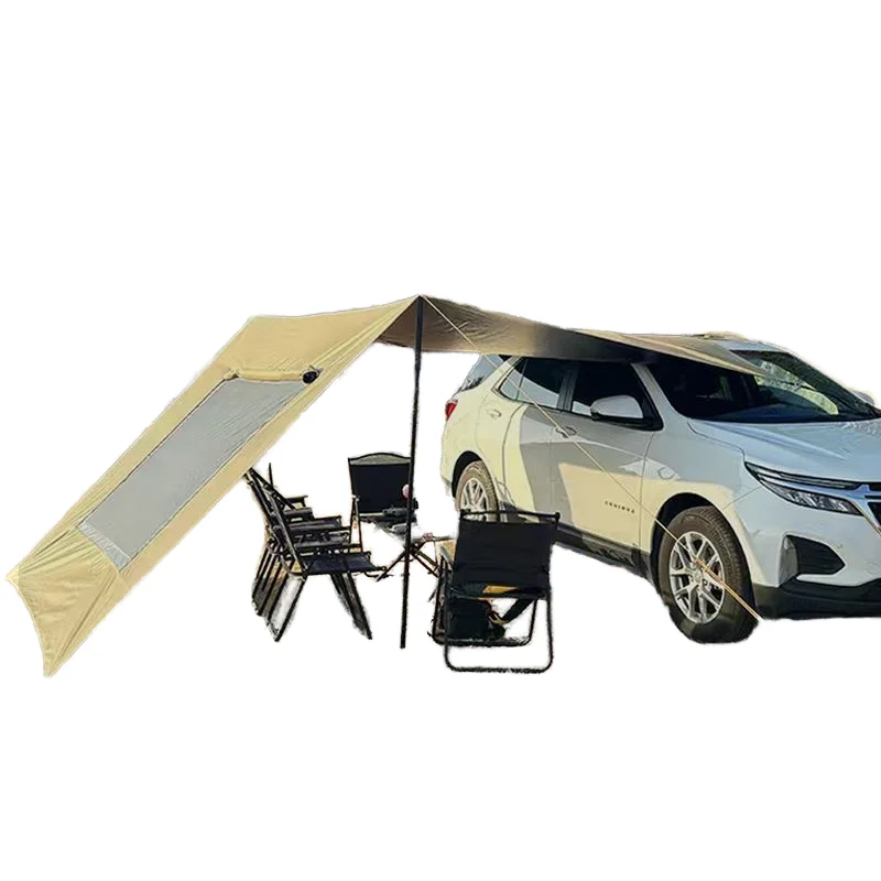 

Outdoor Car Side Awning Tent Foldable Portable Black Coating Sunshade Mesh Model Multi-functional Dual-use Extra Large Space
