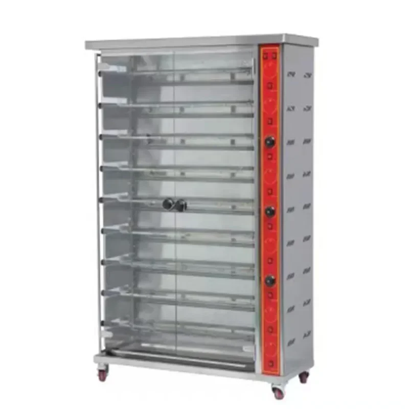 

Commercial Electric Heating Chicken Roaster 3 Sticks 6 Sticks 9 Sticks Stainless Steel Gas Rotating Roasted Duck Furnace