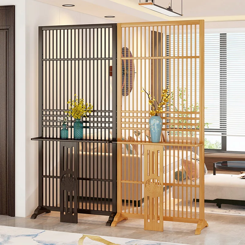 

New Chinese-style home entry screen partition is facing the door, living room entry door blocking entrance grille, mobile bedroo