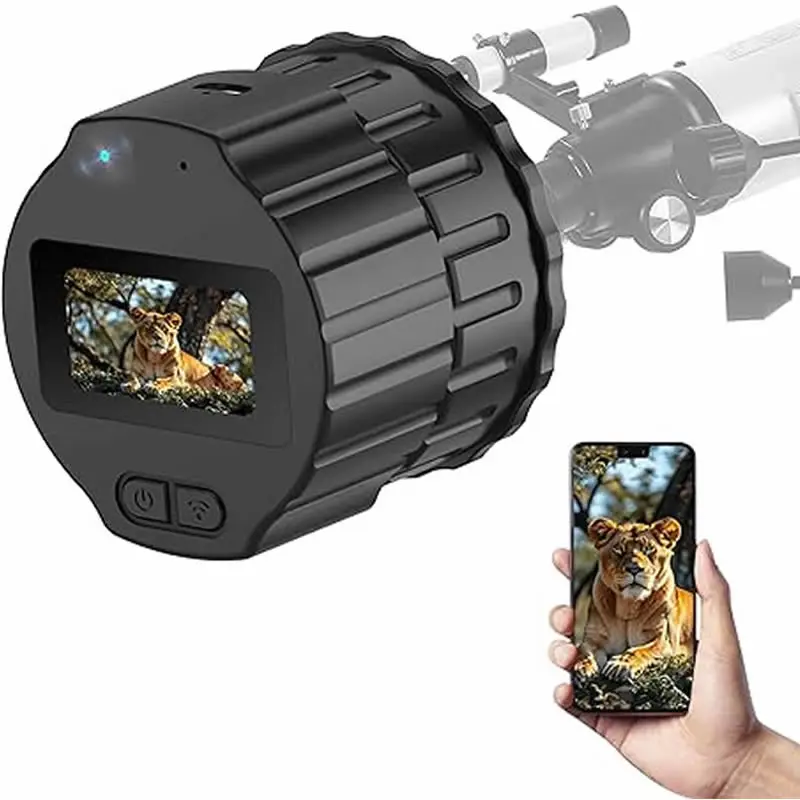 

Electronic Eyepiece Camera Microscope HD 1.5-Inch Screen Recording Built-in WiFi for Astrophotography Planetary Bird Watch