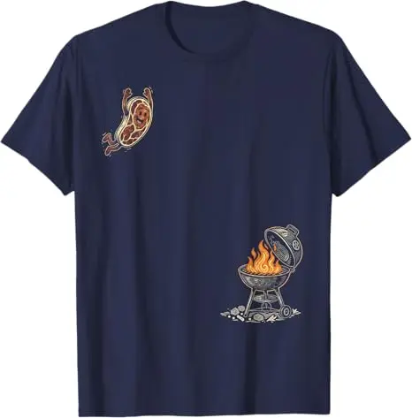 George Washington Glizzy USA Lustiges Hotdog-T-Shirt zum 4. Juli Y2k Humor BBQ Steak Hot Dog Würstchen Grafik-Bekleidung Grill-Comic – Detail 4