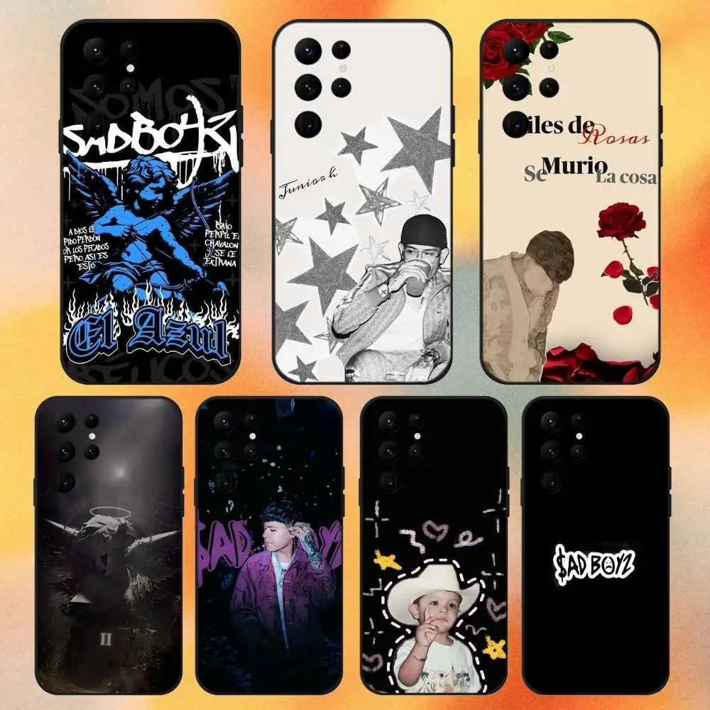 

Junior H $AD BOYZ 4 LIFE Phone Case For Samsung S 25,24,23,22,30,21,10,9,Ultra,Plus,Lite,FE,4,5G Black Soft Case