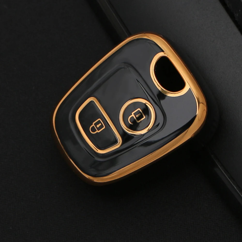 TPU Car 2Button Key Cover Case for Peugeot 106 107 206 207 307 for Citroen C1 C2 C3 C4 XSARA PICASSO for Toyota AYGO Protector