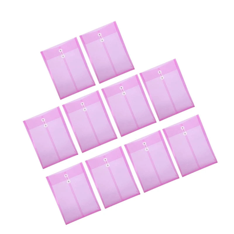 10Pcs Legal Size Envelopes with String Closure Water Resistant Expandable Folder