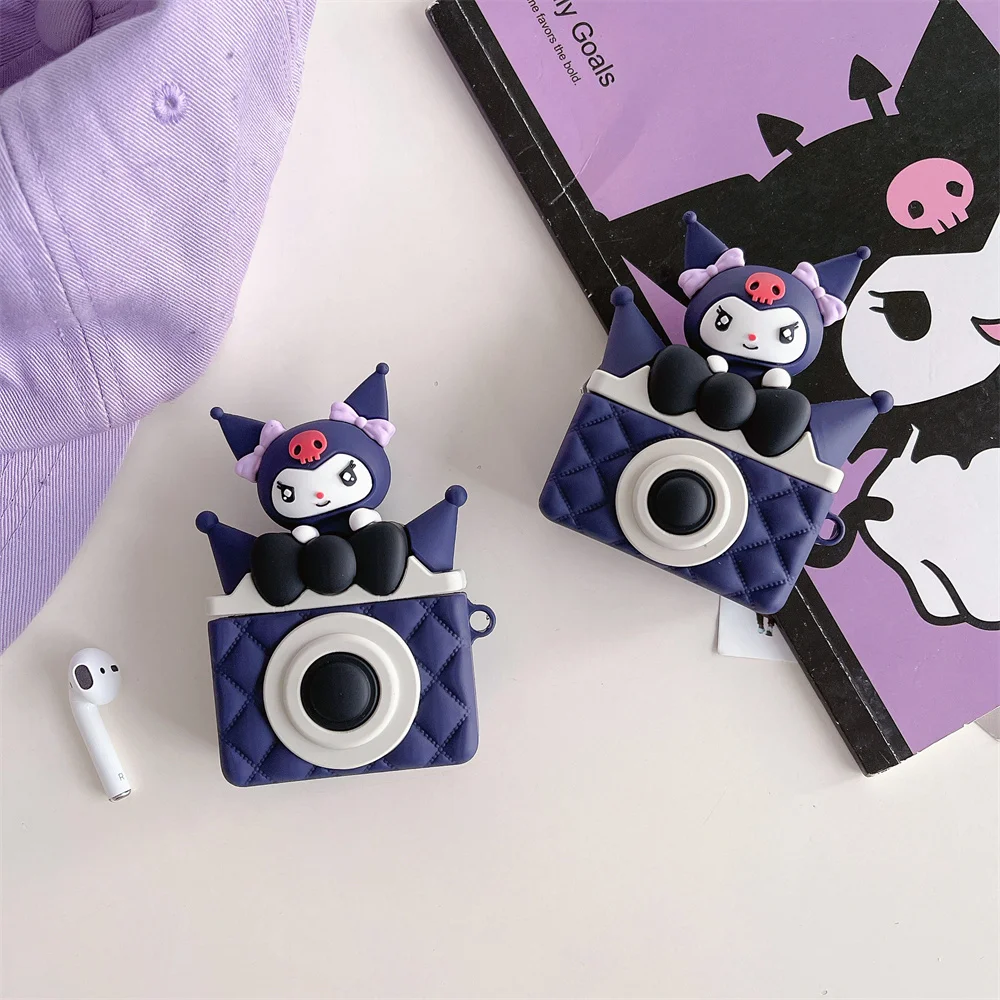 Earphone Case for AirPods Pro 3D Cute Cartoon Anime Role Kuromi Silicone Headphone Cases for AirPods 1 2 3 Pro 2rd Protect Cover