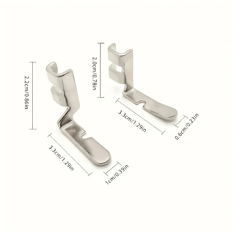 3pcs/Set Left and Right Unilateral Presser Feet with Fixing Screws, Household Sewing Machine Specializes in Zipper Presser Feet