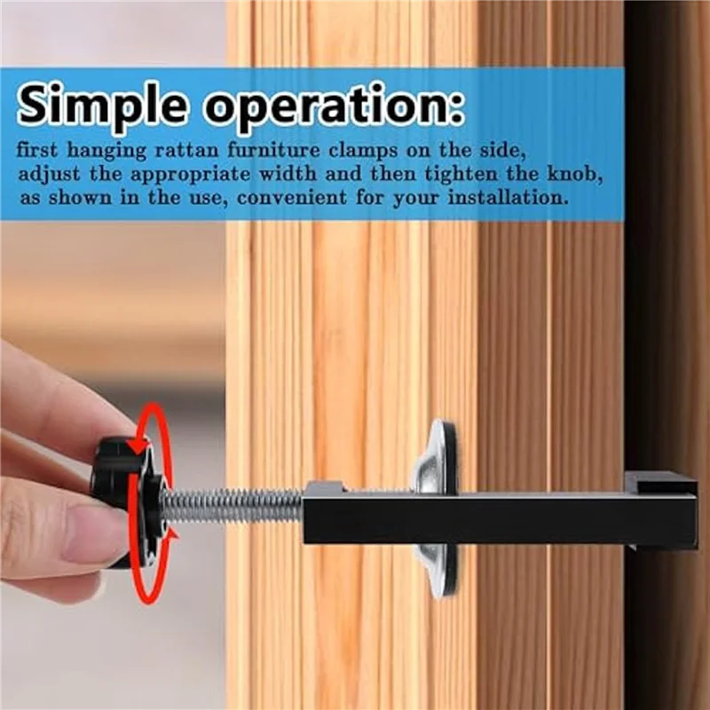 

ABFY-8Pcs G-Clips,Adjustable Patio Furniture Clips- Outdoor Sofa Rattan Furniture Clamps-Rattan Clamps Wicker Chair Fasteners