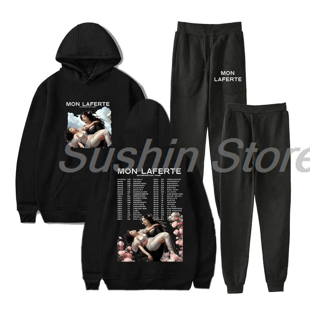 

Mon Laferte Autopoietica Tour 2024 Hoodie Jogger Pants Two Piece Set Sweatshirts+Sweatpants Men Women's Set