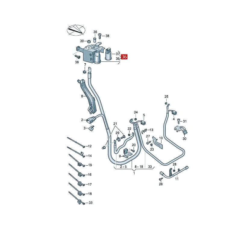 S4 S5 A5 (imported) RS 4 A4 (imported) RS 5 battery protector fuse box potential distributor  8W0941823E 8W0941823F