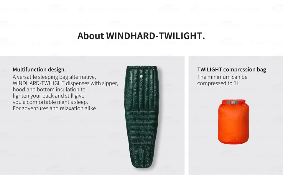 AEGISMAX Twilight 2023 0℃~-22℃ Down Sleeping Bag Camping 800FP