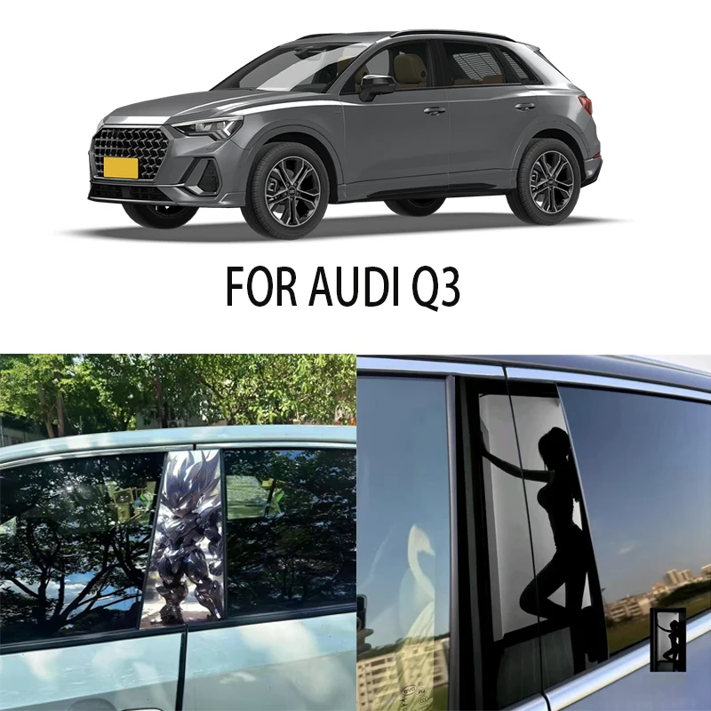 

Door Window Decoration Trims Pillar Posts Stickers Auto Styling for AUDI Q3 Car accessories