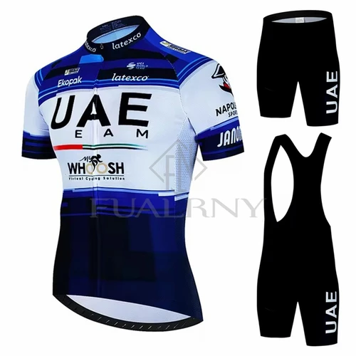 Imagen 1 del producto Conjunto de Jersey de Ciclismo de verano de los Emiratos Árabes Unidos, ropa de Ciclismo para hombre, ropa de bicicleta de manga corta para bicicleta de carretera, traje de Maillot Culotte para Ciclismo de montaña