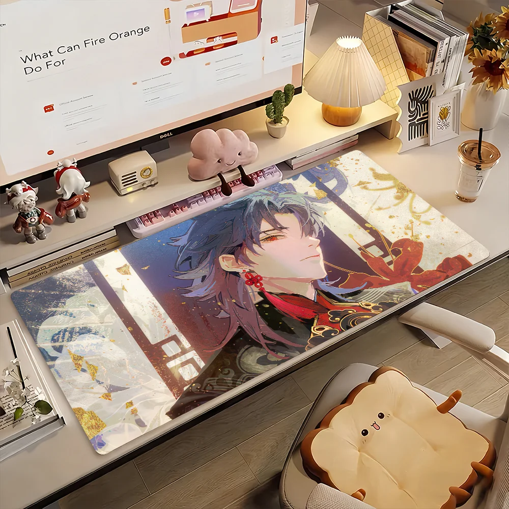 

Игровой коврик для мыши Honkai Star Rail Blade, нескользящий, резиновый, для геймеров, балансирующий, для компьютера, декоративный, для стола, для ноутбука, офисный, большой