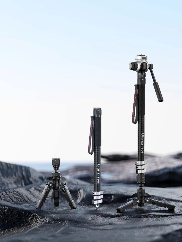 NEW Ulanzi TB06 Camera Tripod Carbon Fiber Trekking Pole Tripod Video Monopod Detachable Monopod for Mirrorless Camera Phone