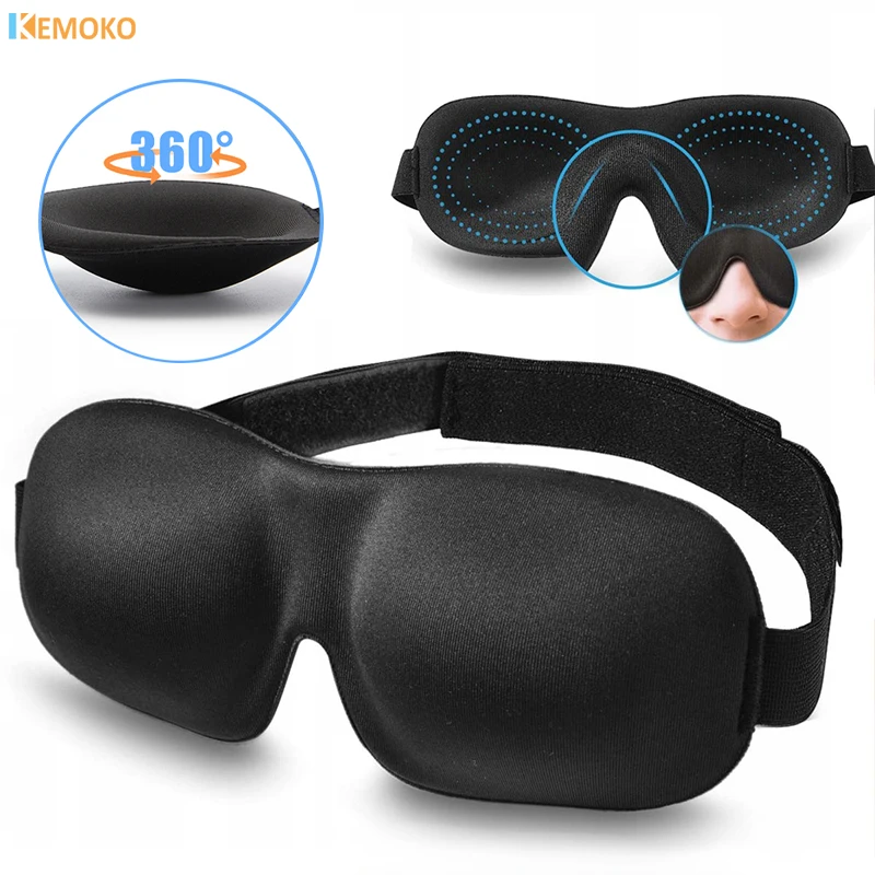 

3D Sleeping Eye Mask Travel Rest Aid Eye Cover Patch Paded Mask Soft Memory Mask Blindfold Foam Blindfold Eye Relax Massager