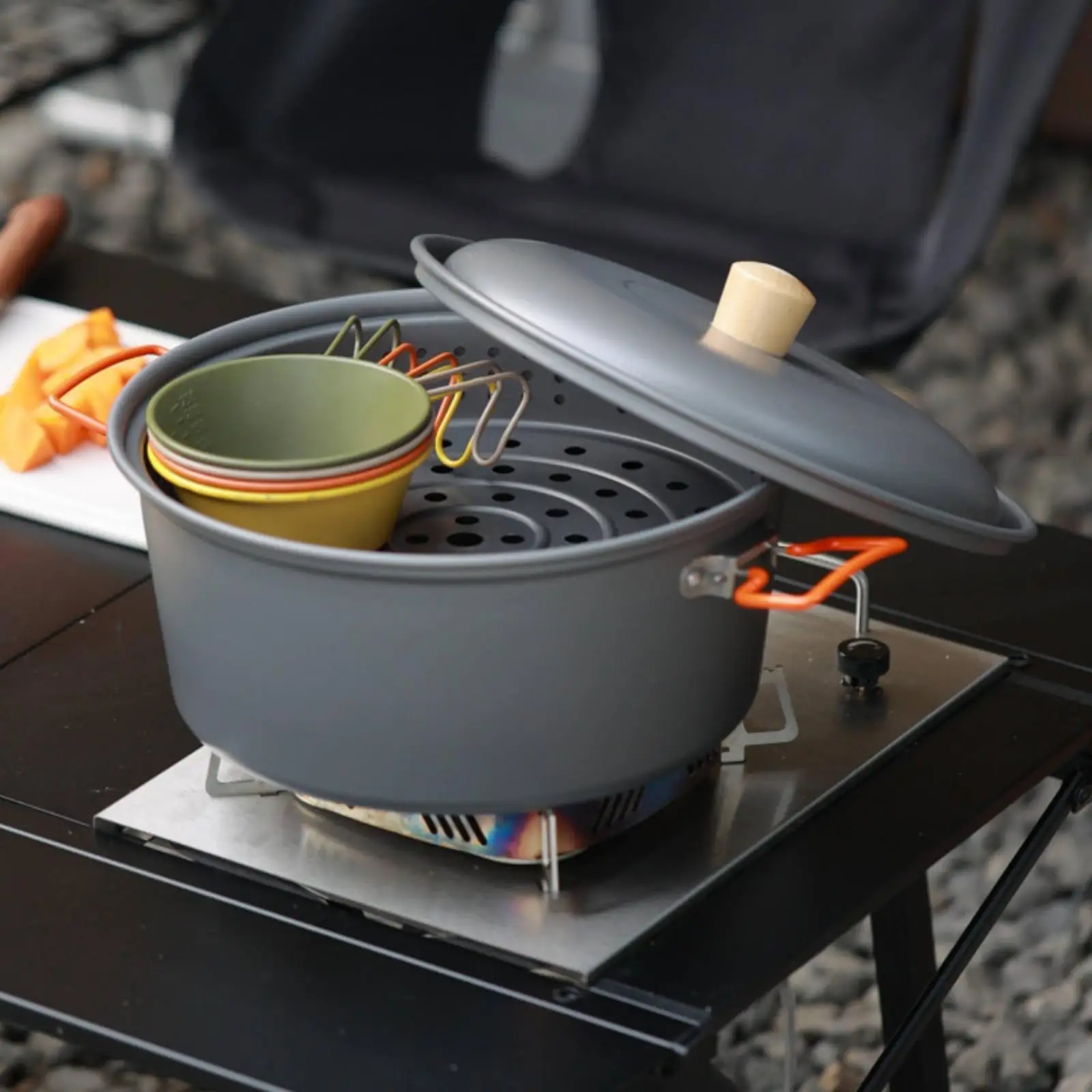 หม้อทำอาหารกลางแจ้งอลูมิเนียมอ - Camping Cooking Vessel บทวิจารณ์และราคา