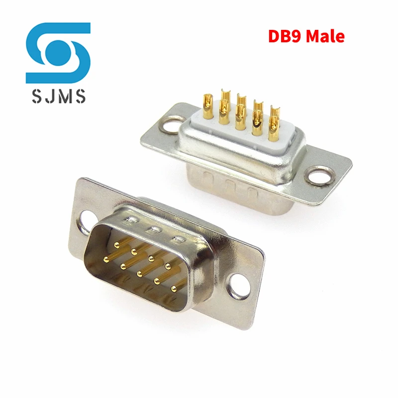 Gold plated Solid Pin DB9 DB15 DB25 DB26 DB37DB44/50/62/78 Hole/Pin Female/Male Welded Connector RS232 Serial Port D-SUB adapter