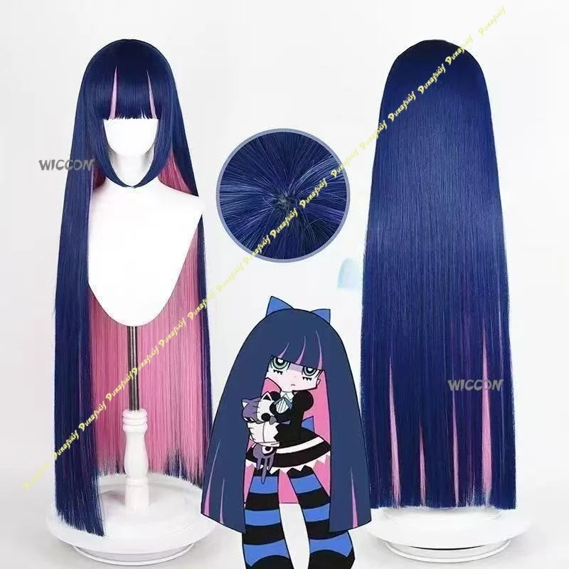Cosplay Costumes Panty & Stocking with Garterbelt Girls Wig Dress Black Blue Suit Apron Anarchy Accessories Christmas Halloween