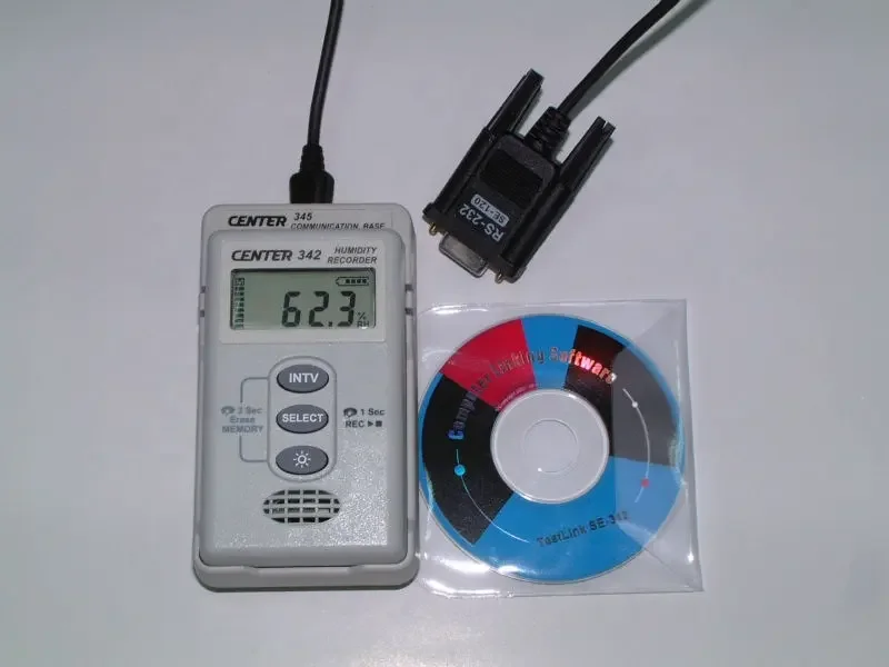 CENTER-342 Wall-mounted digital High precision Temperature and  Humidity Detection Recorder -30°Cto 70°C