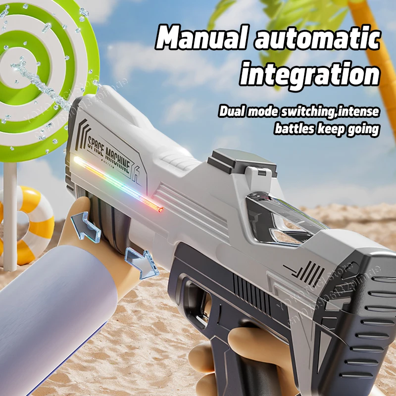نبض كهربائي مستمر اطلاق النار مدفع المياه سعة كبيرة التلقائي امتصاص الماء ومسدس لعبة مضيئة للأطفال في الهواء الطلق