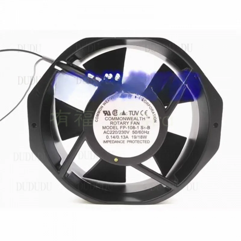 

D D for COMMONWEALTH FP-108-S S1-B 17238 AC220V-230V 0.14A 19W Metal Cooling Fan